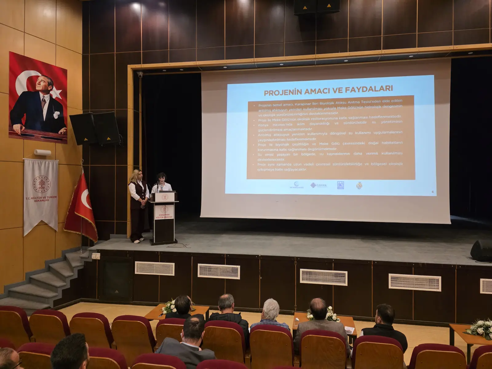 Konya Büyükşehir Belediyesi KOSKİ Karapınar Kültür Merkezi Meke Gölü Ekolojik Restorasyon Projesi halkın katılım toplantısı