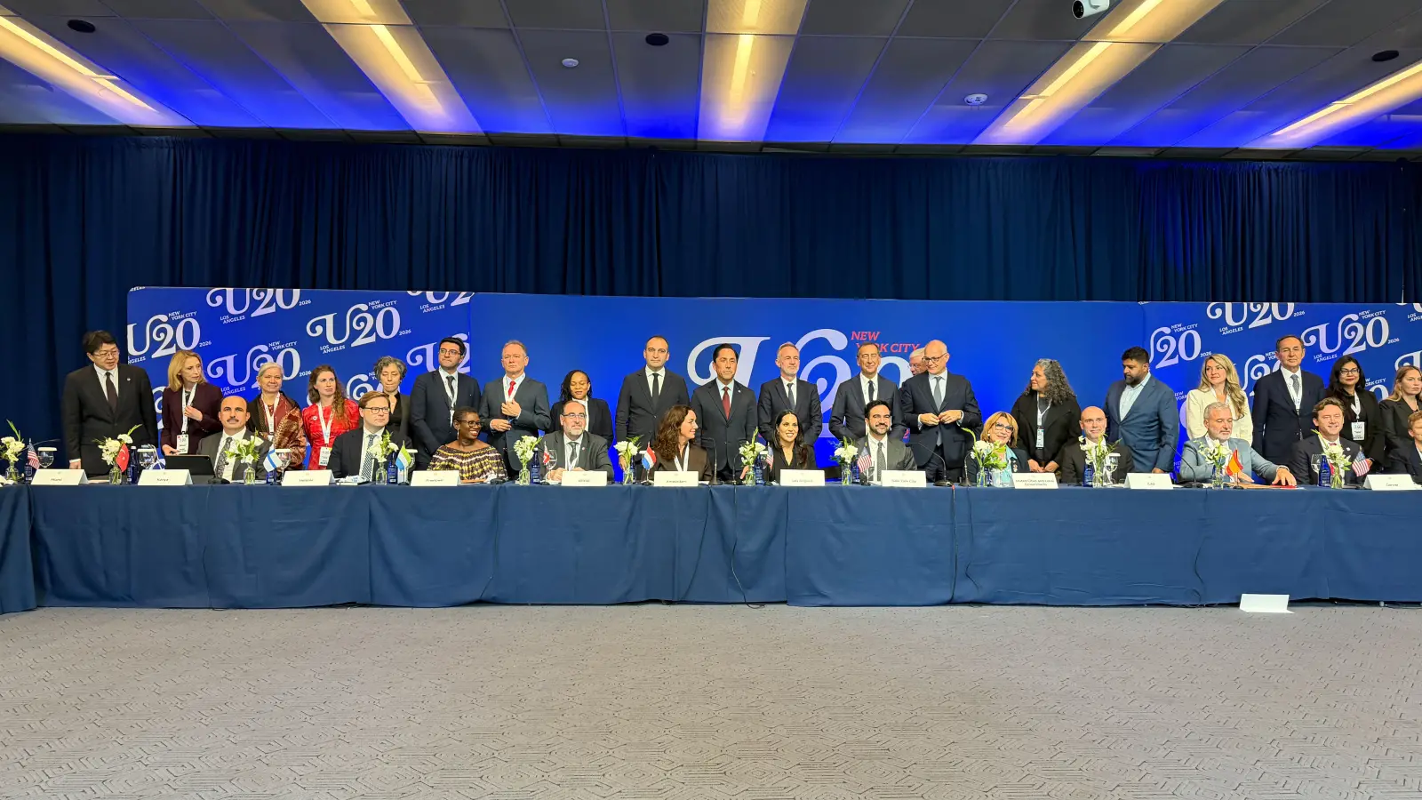 UCLG Başkanı ve Konya Büyükşehir Belediye Başkanı Uğur İbrahim Altay’ın New York’ta düzenlenen Urban 20 Belediye Başkanları Zirvesi 2026’daki konuşmasından görüntü.