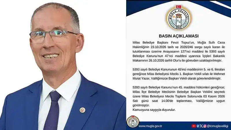 Fevzi Topuz'un yerine geçici olarak Mehmet Murat Yazar başkan vekili olarak görevlendirildi