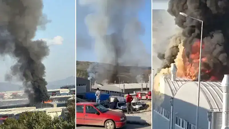Mobilya fabrikasında yangın