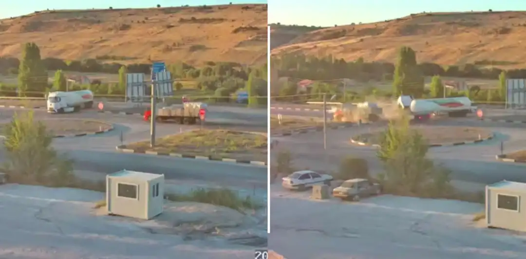 TANKER İLE KAMYON ÇARPIŞTI: 3 YARALI